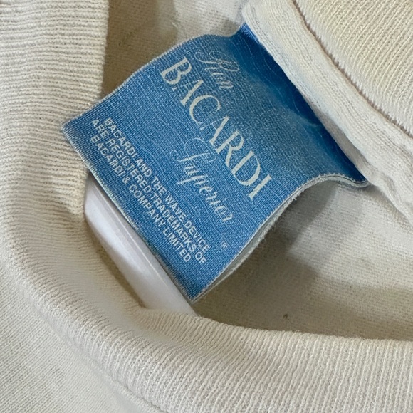 Vintage Just Add Bacardi T-Shirt Men Size XL White Make Waves Promo Shirt 1990s - Picture 6 of 13